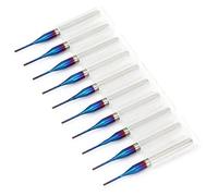 Jeanoko Fraise en Carbure de Tungstène à Revêtement Bleu, 10 Pièces, pour Gravure de PCB, Machine CNC pour une Coupe de Précision sans Bavure (0,8 mm)