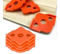 Jeanoko Gabarit de Routeur de Gabarit de Rayon 4 Pièces, de Rayon D'Angle pour le Travail du Bois, Kit de Positionnement de Coin Demi-arrondi pour Cadres Photo à Angle Droit, (Orange)