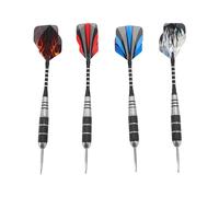 Jeanoko Jeu de Fléchettes à Pointe en Acier pour Le Divertissement Sportif en Salle avec des Fléchettes en Métal pour Les Niveaux de Compétence et Une Excellente Adhérence - 6 et Accessoires Inclus