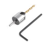 Jeanoko Jeu de Forets à Fraiser 10 Tailles, 3-10mm 5 Cannelures élimination Rapide des Copeaux de Bois avec clé Hexagonale pour Bois Plastique Matériaux Souples (Simple 3mm + petite clé)