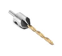 Jeanoko Jeu de Forets à Fraiser 10 Tailles, 3-10mm 5 Cannelures élimination Rapide des Copeaux de Bois avec clé Hexagonale pour Bois Plastique Matériaux Souples (Simple 4,5 mm + petite clé)