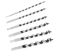 Jeanoko Jeu de Forets à Tarière Ensemble de Forets Solides à Tige Hexagonale en Fer Robuste pour le Travail du Bois, Perçage soigné pour Usine de Domestique, 6 Pièces de à Tarière de 230 Mm de Long