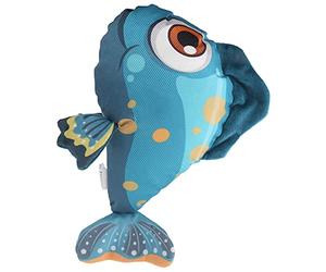 Jeanoko Jouet de Simulation de Poisson Amusant pour Chat, Poisson Rouge Bleu en Mouvement pour Chats D'intérieur à Mordre, à Mâcher et à Donner des Coups de Pied, Peluche Douce 24x7x18cm