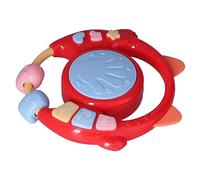 Jeanoko Jouet Musical pour bébé, Tambour électronique coloré pour Nourrissons, Tout-petits, Jouet de Battement de Tambour à Main Multifonctionnel, Comptines et Interaction Bilingue, Matériau en