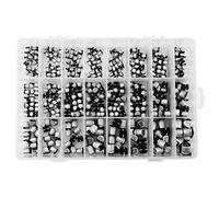 Jeanoko Kit Assorti de Condensateurs électrolytiques en Aluminium SMD 400 Pièces 24 Valeurs, Condensateurs électrolytiques Miniatures 1-1000uF 6,3-50V pour Bricolage de Circuits, avec