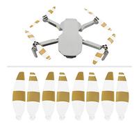 Jeanoko Kit de Pales D'hélice de Drone, Faible Bruit, Haute efficacité, 8 Pièces, Accessoires pour Drone Mini RC (Or)