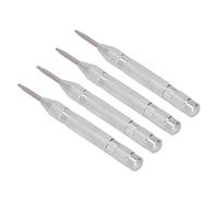 Jeanoko Kit de Poinçon Central Automatique en Acier Rapide pour L'entretien de L'installation, Conception Moletée Antidérapante, 4 Pièces pour Machine à Meubles en Acier, Fer et PVC, 5 Pouces (Argent)