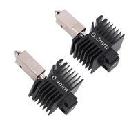 Jeanoko Kit d'extrémité Chaude en Acier trempé pour Imprimante 3D avec Buse de 0,2 Mm 0,4 Mm pour un Chauffage Rapide pour Pièces de Rechange de Chauffage en Céramique Bamboo Lab X1 P1S