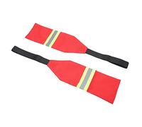 Jeanoko Lot de 2 Drapeaux D'avertissement de Voyage en Kayak, Drapeaux de sécurité Rouges Réfléchissants pour le Remorquage de Canoës et de Bateaux, Tissu Oxford Durable