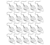 Jeanoko Lunette Vierge pour Boucles D'oreilles, 20 Pièces, pour la Fabrication de Bijoux, Plateaux à Crochets en Fil D'acier Inoxydable pour L'artisanat, Taille 12mm pour les âges