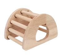 Jeanoko Maison en en Bois pour Hamster, Cachette Naturelle de qualité Supérieure pour Petits Animaux, Chêne et Pin, 1 unité