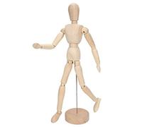 Jeanoko Mannequin de Bois avec Support, Bonhomme en Bois Articulation Flexible Figure Modèle d'artiste pour Esquisse Peinture Dessin