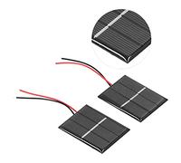 Jeanoko Module de Micro Panneau Solaire avec Résistance au Vent, 2 Cellules Solaires en Polysilicium 43x55mm 0,4W 1,5V pour Feux de Circulation