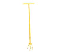 Jeanoko Motoculteur Manuel Efficace pour Parterre de Jardin, Aération du Sol, Ventilation, Absorption d'eau - Cultivateur Portable à Long Manche pour Parterres de Fleurs, Potagers - Matériau en Fer