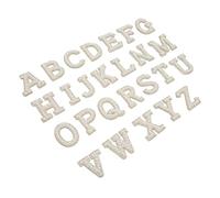 Jeanoko Patchs de Lettres en Strass avec Fausses Perles, élégants, Faciles à Utiliser pour Chapeau, Sac à Dos, Chemise, 26 Pièces, Style Alphabet, à Repasser