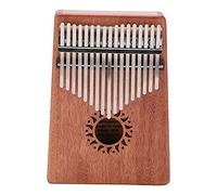 Jeanoko Piano à Pouces en Acajou avec 17 Touches | Touches en acier de haute qualité, Construction durable, Sac de piano en flanelle, Musique facile à apprendre