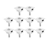 Jeanoko Pinces Moyennes du Panneau Solaire 10pcs, Supports de Montage en Alliage en Aluminium Haute Résistance pour Le Système de Toit Installation du Système Photovoltaïque
