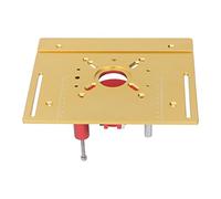 Jeanoko Plate-forme élévatrice de Routeur Haute Précision, Kit de Plaque de Base D'insertion de Scie de Table de Routeur de Bricolage de Haute Précision pour le Travail du Bois, Alliage (Or)