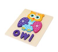 Jeanoko Puzzles d'animaux en Bois pour Les Tout-Petits, Développement éducatif de la Cognition des Couleurs avec Bords Lisses pour Un Usage Domestique