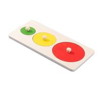 Jeanoko Puzzles de Formes en Bois, Jouets de en Bois, Puzzle de de Formes, Coordination œil-Main, Apprentissage des Couleurs, et Poids (Ronde)
