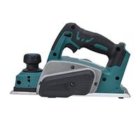 Jeanoko Raboteuse électrique sans Fil au Lithium, Outil de Coupe de Bois Portatif pour Batterie 21 V, Acier Inoxydable 82 Mm, Nylon PA6 pour les Projets de Menuiserie de Bricolage