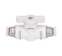 Jeanoko Raccord de Vanne de Contrôle de Débit, Connecteur Pneumatique Compact, Adaptateur Union à Joint Rapide pour Tuyaux de 6 Mm, Plastique et Cuivre, 1 unité