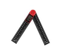 Jeanoko Règle de Recherche D'angle Numérique, Outil de Mesure Léger et Précis pour les Projets de Bricolage, Maisons, Conception en Plastique 2 en 1 (200mm)