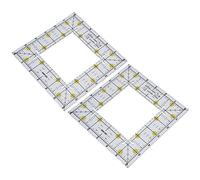 Jeanoko Règles de Quilting, Modèles de Coupe Transparents et Durables pour le Scrapbooking et L'artisanat en Tissu, Ensemble de Règles en Acrylique 2 Pièces