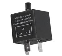Jeanoko Relais de Flash LED Relais de Flash à Fréquence Réglable pour Clignotants, Matériau ABS Durable 12V 10A, 1 Pièce