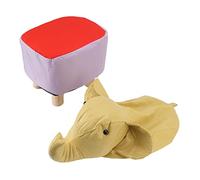 Jeanoko Repose-Pieds en Forme d'animal Mignon, Joli Tabouret en Forme D'éléphant pour Décoration de Chambre d'enfant, de Salle de Jeux, Coussin en éponge Douce pour Enfants et Adultes (Jaune)
