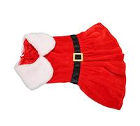 Jeanoko Robe de Noël pour Chien de Père Noël Tenue d'hiver Douce et Respirante pour Petits Chiens Chats Velours doré 1 unité (XL)