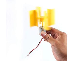 Jeanoko Small Wind Motor Vertical Wind Turbine Wind Power Generation Model Blade Motor DIY Kit for Demonstration Experiment