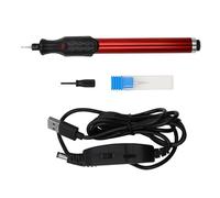 Jeanoko Stylo de Gravure électrique Mini Graveur électrique Portable Compact pour Bijoux en Verre de Bois en Métal, Vitesse Réglable par USB pour les Artistes Artisans