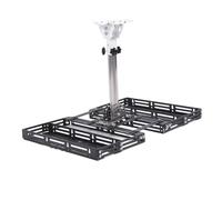 Jeanoko Support de Toit Satellite Rectangulaire pour Mini Antenne, Rotation à 360 Degrés, Inclinaison Réglable, Kit pour une Intégration Transparente avec la Meilleure Réception du Signal, Matériau