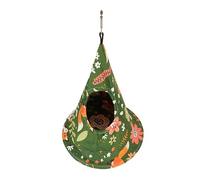 Jeanoko Tente pour Oiseaux, Hamac Suspendu en Coton Doux pour Perroquet et Perruche de Couleur Verte, 1 unité (20* Je Juge)