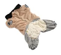 Jeanoko Vêtements Chauds en Peluche pour Chiens, Design Patchwork Mignon, Vêtements Doux et Confortables pour Les Activités de Plein Air d'hiver, Chiens de Taille Moyenne et Grande (4XL)