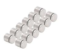 Jeanoko Vis D'entretoise en Acier Inoxydable brossé, 25x25mm, 12 Pièces, Supports de Panneaux Muraux, Clous, Coupe Lisse pour Suspendre un Cadre Photo, un Bureau