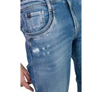 Jeans 400/28 taille haute destroy femme Le Temps des cerises Revers NÂ°3 Bleu 31