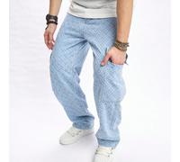Jeans à jambes larges avec poches pour hommes, jeans cargo bleu clair à jambes droites et longues, pour maris et petits-amis (cadeaux) L,M,S,XL,XS,XXLUnicoloreJean