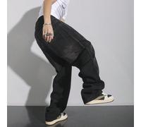 Jeans amples et décontractés pour hommes, taille basse, jambes larges, coupe ample. Jeans noirs longs et simples, lavés, style cargo. Idéal pour le mari, le petit ami, les sorties, les rencontres, le 