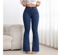 Jeans bleus évasés sexy et ajustés avec élastique, grande taille, style cowgirl/rodéo 5XL,6XL,7XL,8XLUnicoloreJean