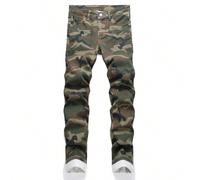 Jeans camouflage grande taille pour hommes, jeans cargo camouflage slim fit long, pour cadeau de mari ou de petit ami 2XL,3XL,4XL,5XL,6XLgraphiqueJean