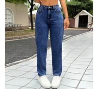 Jeans capri slim décontractés pour femmes, jeans baggy bleu taille basse, jeans évasés pour femmes, jeans pour petites femmes Petite XXS,Petite XS,Petite S,Petite M,Petite LUnicoloreJean