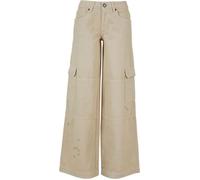 Urban Classics Cargo Low Waist Jeans Beige 30 Femme