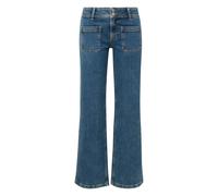 Jeans catie mid rise relaxed straight leg femme QS Bleu 42x32