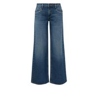 Jeans catie mid rise wide leg femme QS Bleu 42x30