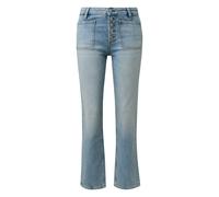 Jeans catie taille haute longueur raccourcie femme QS Bleu 42