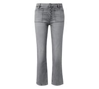 Jeans catie taille haute longueur raccourcie femme QS Gris 36