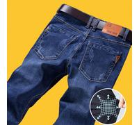Jeans confortables et extensibles pour hommes, pantalon en jean coupe slim noir décontracté et chic, également disponible en grandes tailles, convient pour le bureau, les voyages et le travail 30,32,3