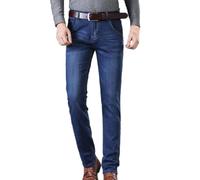 Jeans Coupe Droite pour Hommes Jeans Stretch Coupe Slim Pantalon de Travail Couleur Pure Basique Décontracté Offre de Printemps Ete Pantalon de Jogging en Denim Sport Jean Skinny Pants